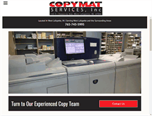 Tablet Screenshot of copymatservices.com